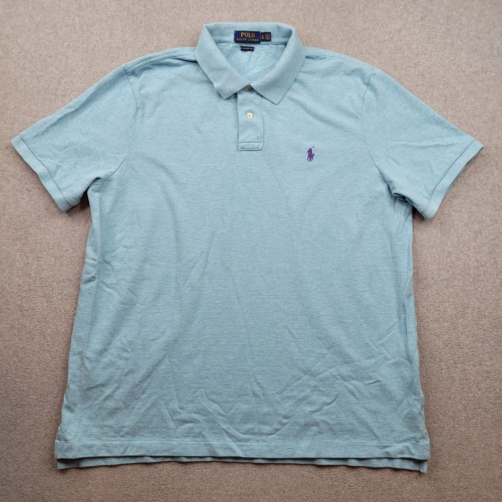 Polo Ralph Lauren Polo Men XL Blue Short Sleeve Classic Fit Cotton
